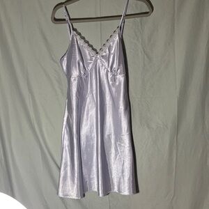 Elegant Lavender Satin Nightgown